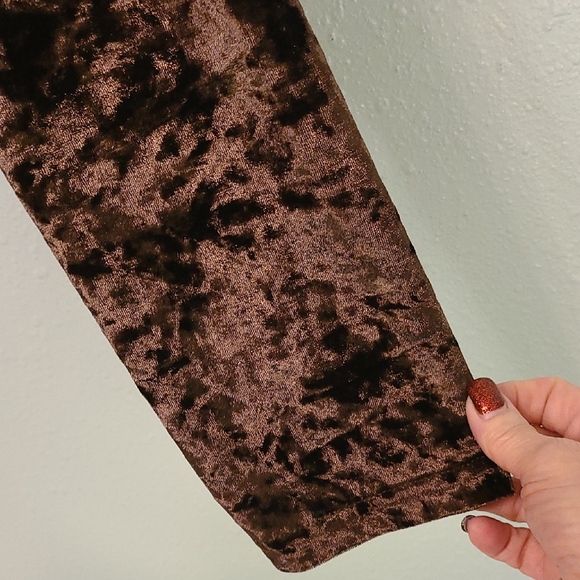 Velvet Brown Long Coat. - Picture 4 of 4